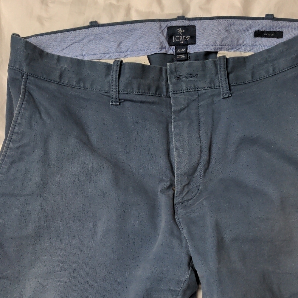 J. Crew Men's Driggs 32x32 Stretch Blue Pants